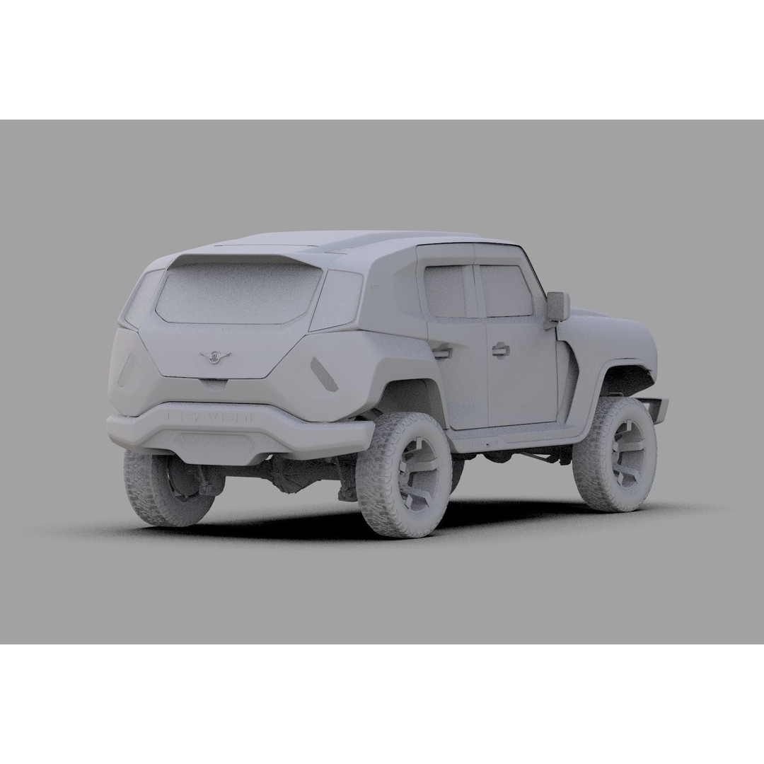 Rezvani Tank 2020 3D Model – High Poly SUV with HQ Interior, FBX & OBJ - View 33