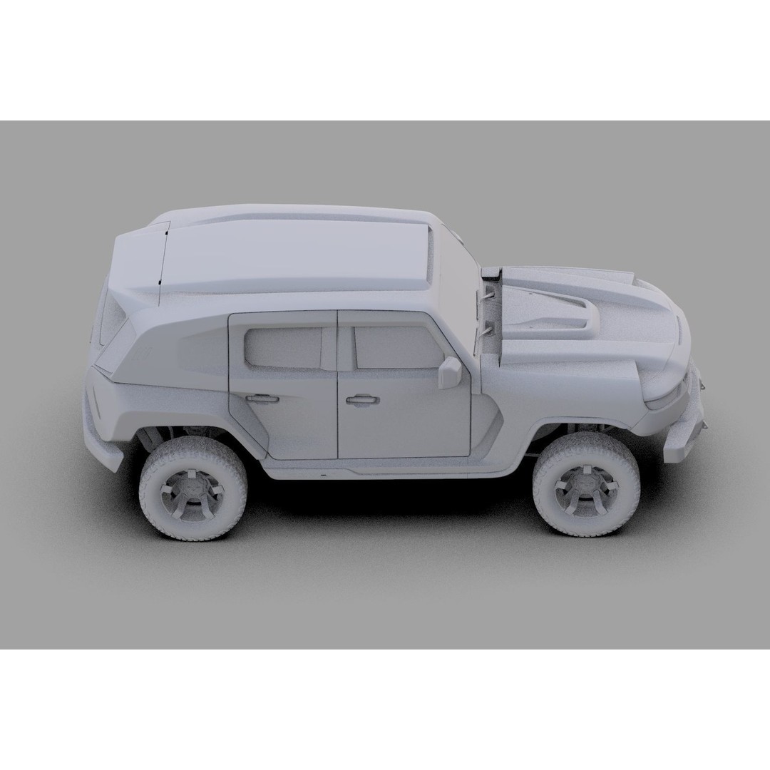 Rezvani Tank 2020 3D Model – High Poly SUV with HQ Interior, FBX & OBJ - View 34