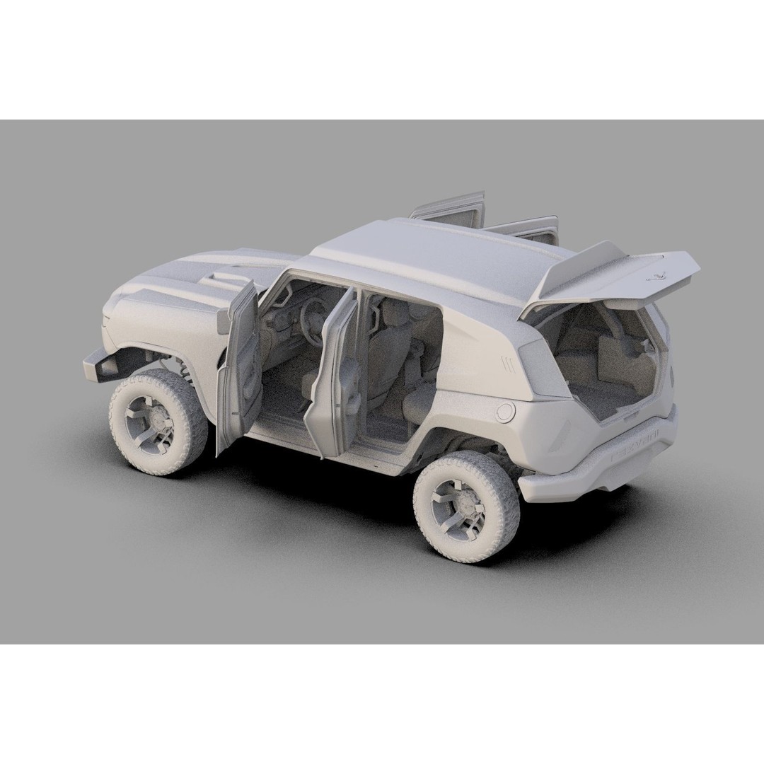 Rezvani Tank 2020 3D Model – High Poly SUV with HQ Interior, FBX & OBJ - View 36