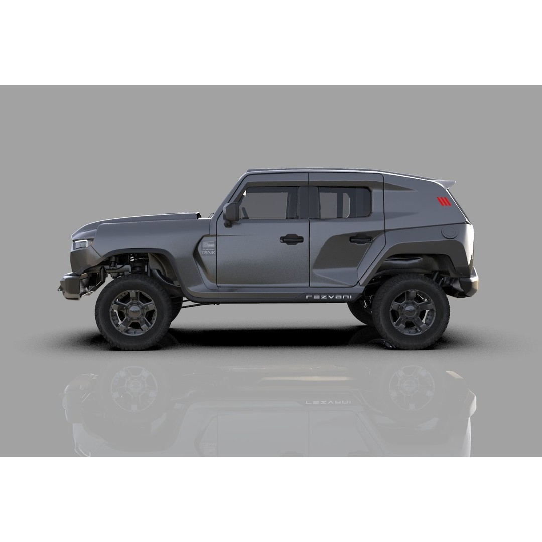 Rezvani Tank 2020 3D Model – High Poly SUV with HQ Interior, FBX & OBJ - View 4