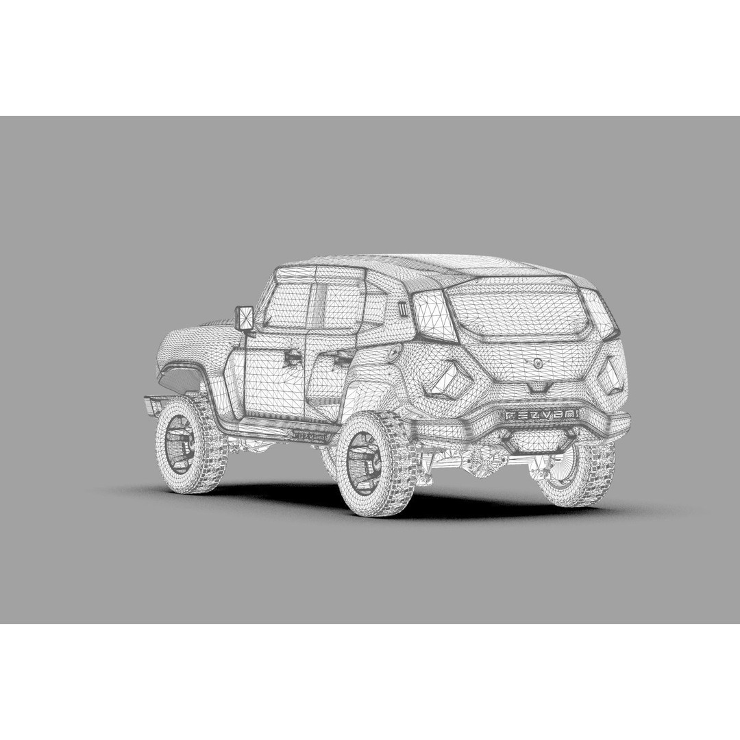 Rezvani Tank 2020 3D Model – High Poly SUV with HQ Interior, FBX & OBJ - View 44