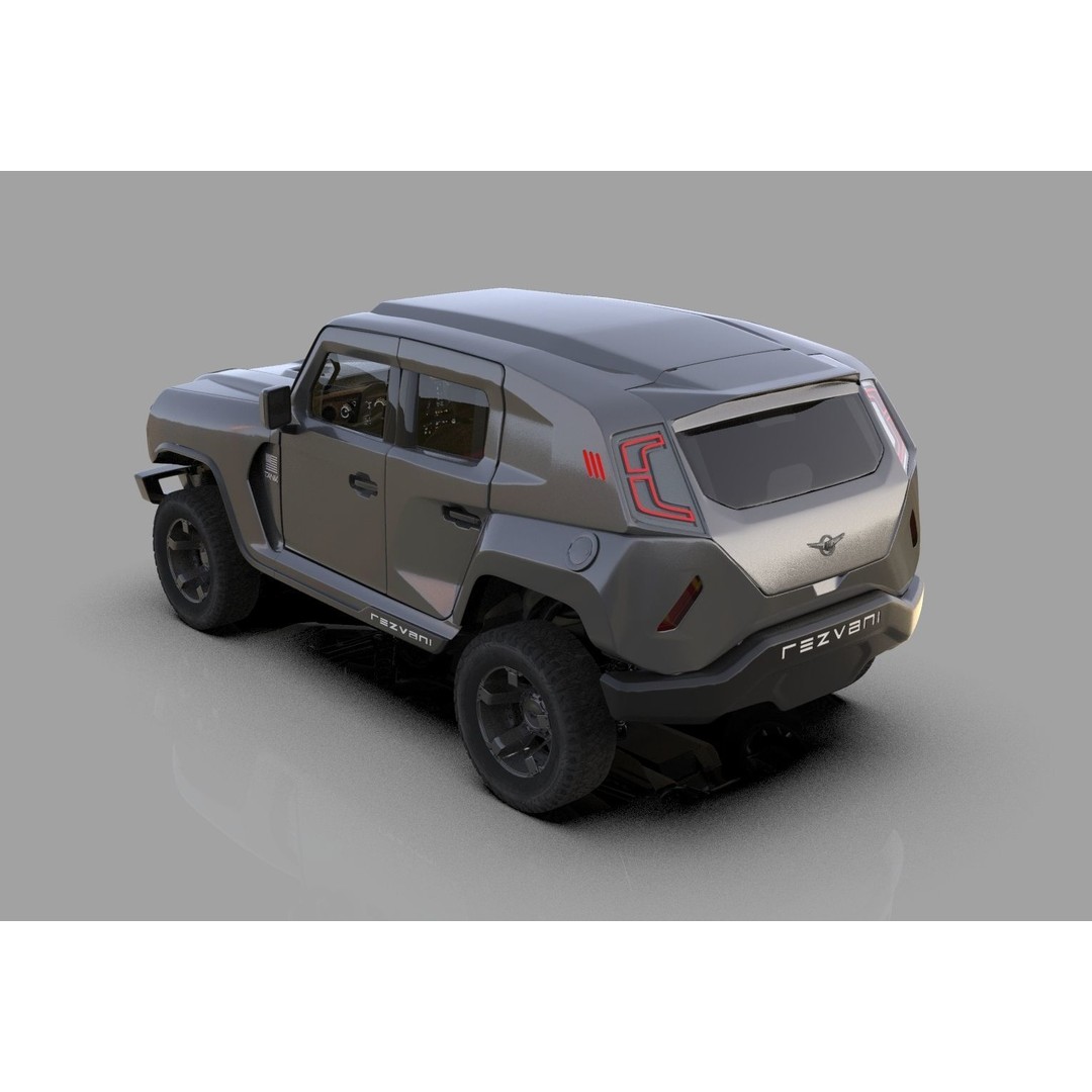 Rezvani Tank 2020 3D Model – High Poly SUV with HQ Interior, FBX & OBJ - View 5