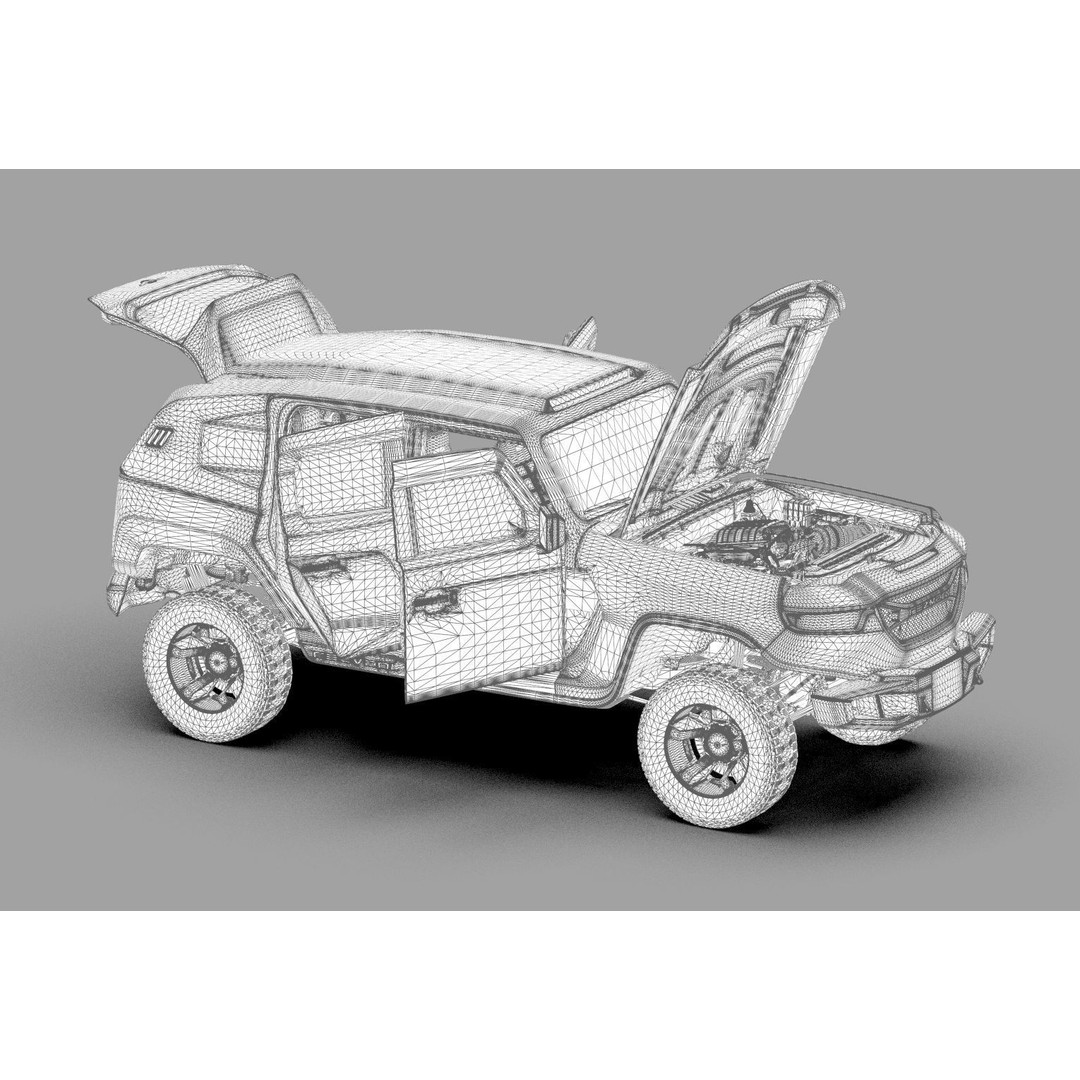 Rezvani Tank 2020 3D Model – High Poly SUV with HQ Interior, FBX & OBJ - View 52