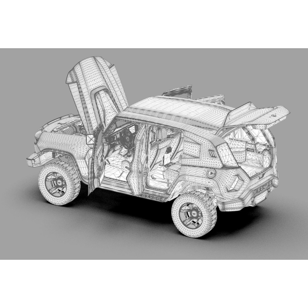 Rezvani Tank 2020 3D Model – High Poly SUV with HQ Interior, FBX & OBJ - View 53