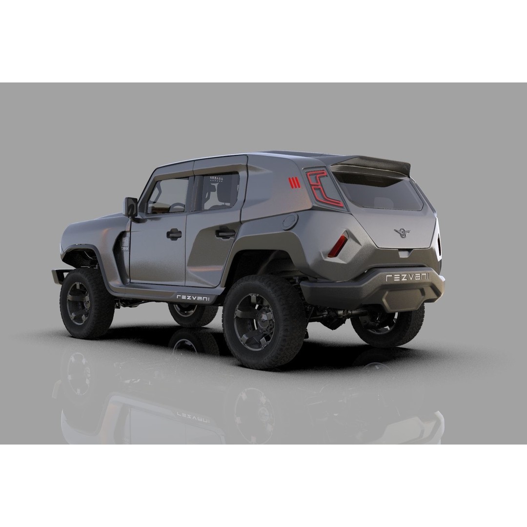 Rezvani Tank 2020 3D Model – High Poly SUV with HQ Interior, FBX & OBJ - View 6
