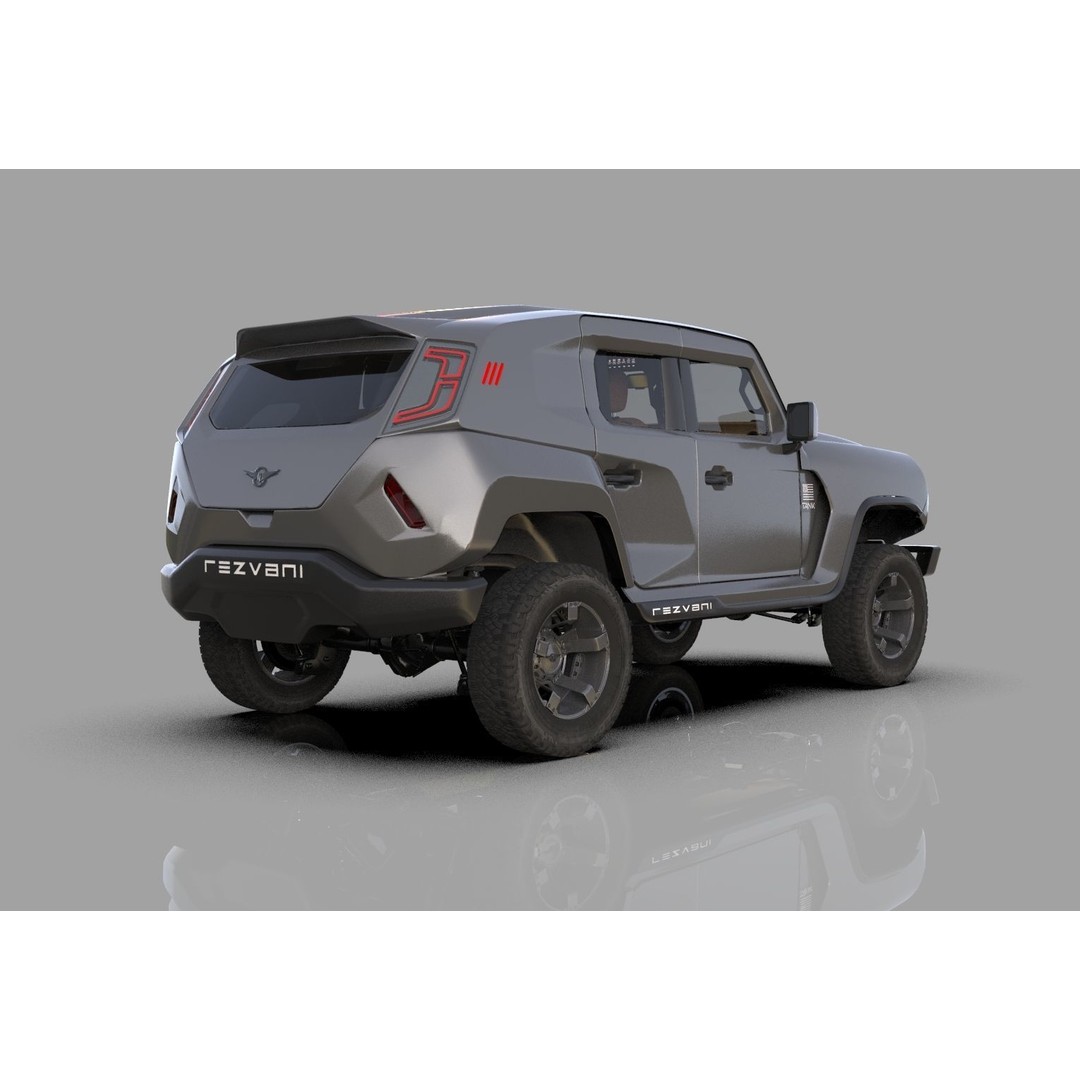 Rezvani Tank 2020 3D Model – High Poly SUV with HQ Interior, FBX & OBJ - View 7
