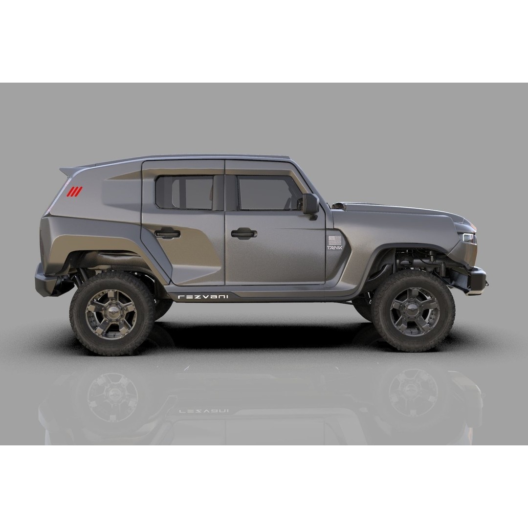 Rezvani Tank 2020 3D Model – High Poly SUV with HQ Interior, FBX & OBJ - View 8