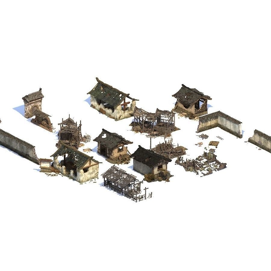 Abandoned House 3D Model – PBR Game Asset, FBX, OBJ, Blender - View 14