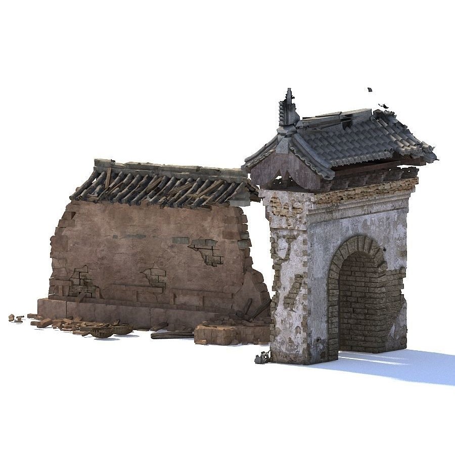 Abandoned House 3D Model – PBR Game Asset, FBX, OBJ, Blender - View 5
