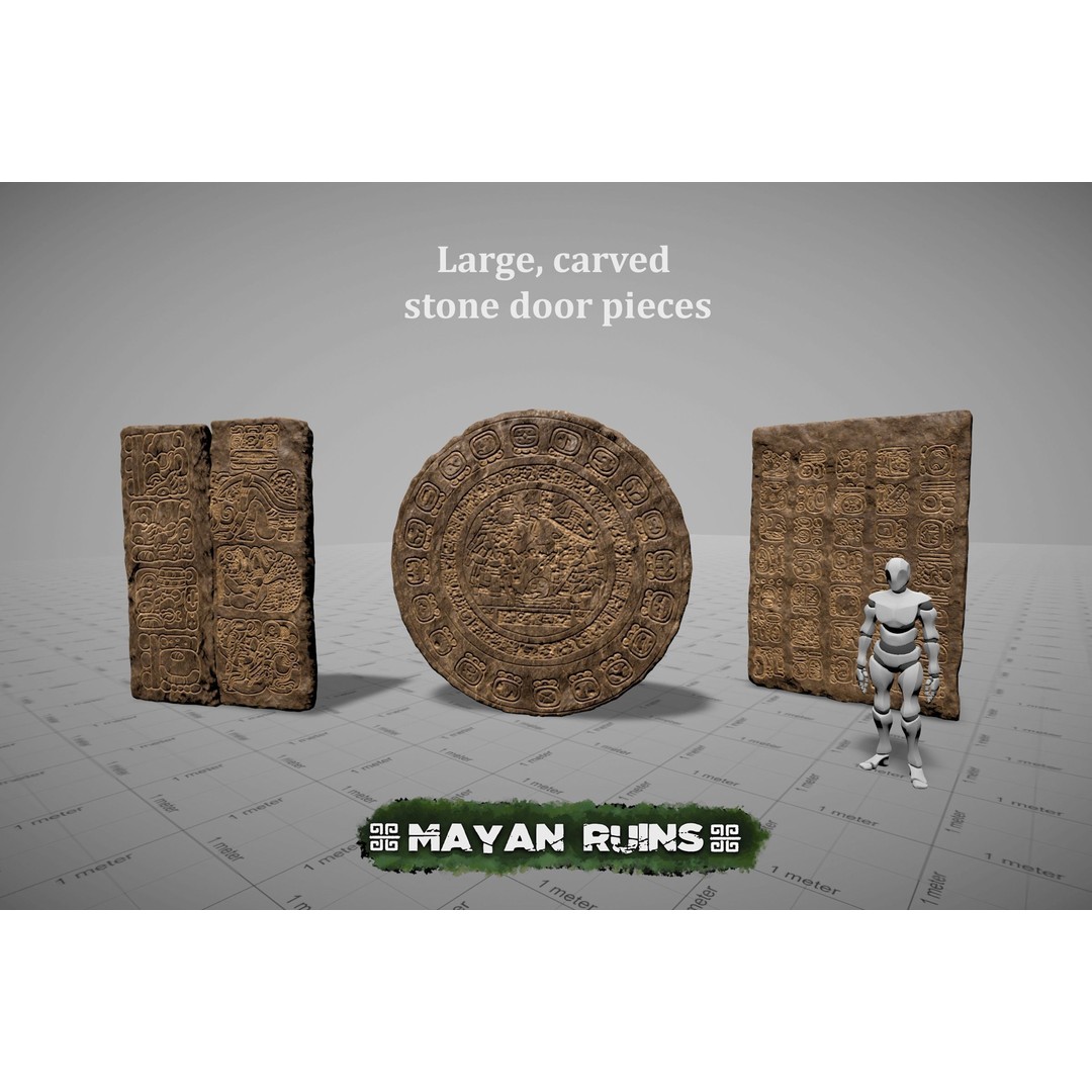 Mayan Ruins 3D Model – Low Poly Historic Environment Kit, FBX - View 10