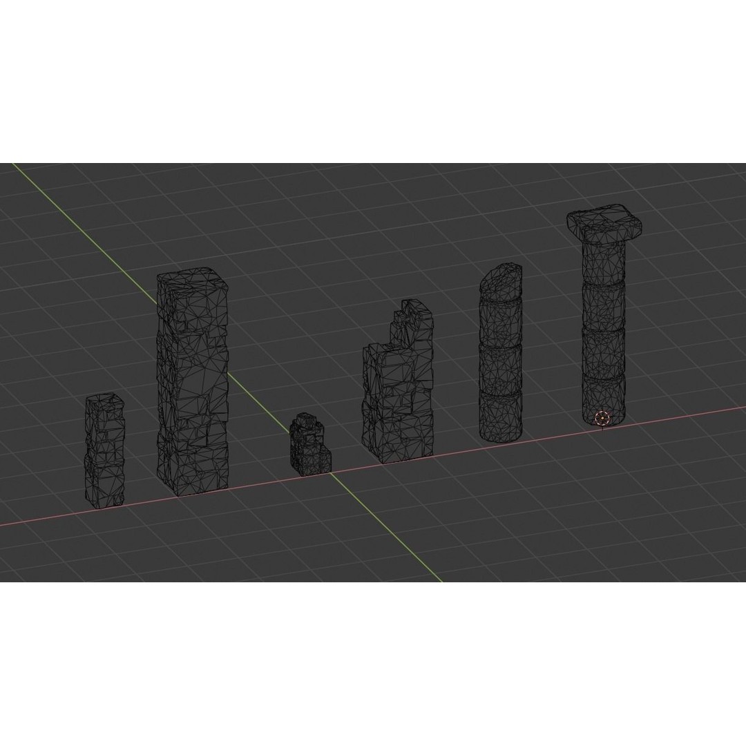 Mayan Ruins 3D Model – Low Poly Historic Environment Kit, FBX - View 15