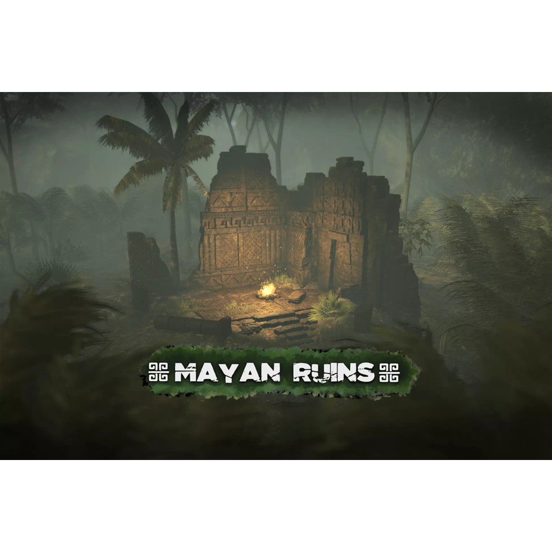 Mayan Ruins 3D Model – Low Poly Historic Environment Kit, FBX - View 2