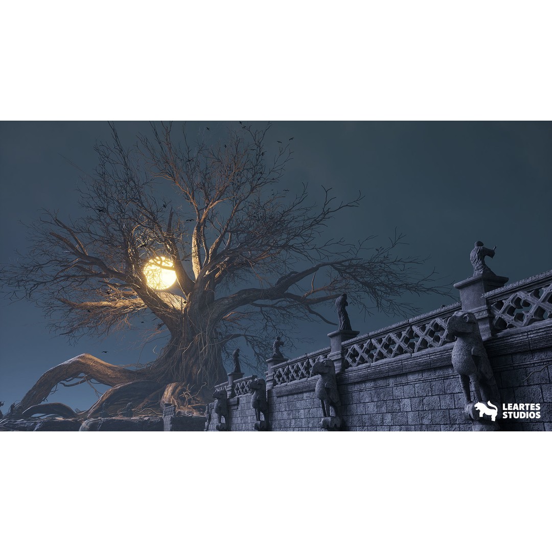 The Great Tree 3D Model – Low Poly Environment, FBX, Game Ready - View 10
