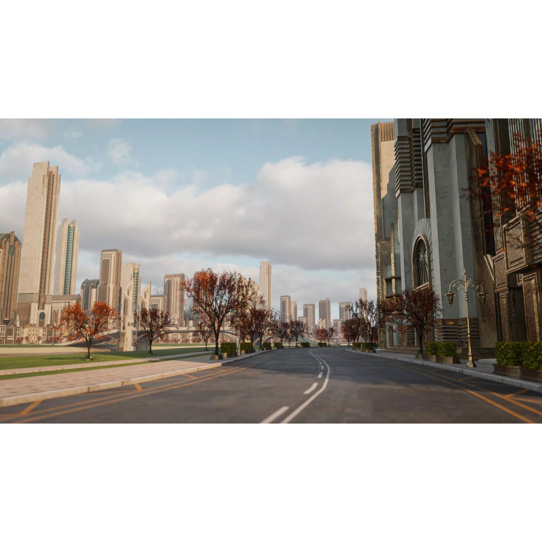 Fantasy Building 3D Model – Art Deco Low Poly Architecture, FBX - View 18