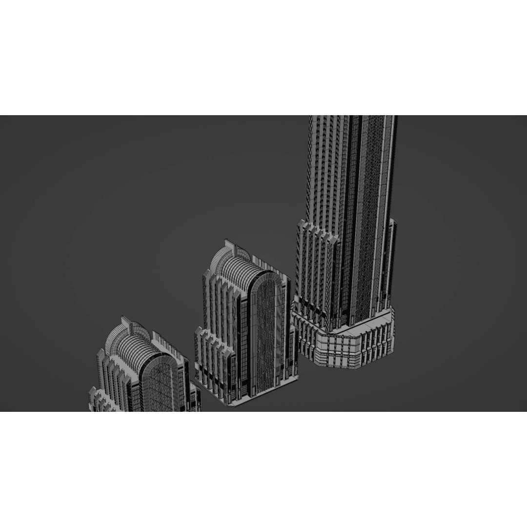 Fantasy Building 3D Model – Art Deco Low Poly Architecture, FBX - View 21