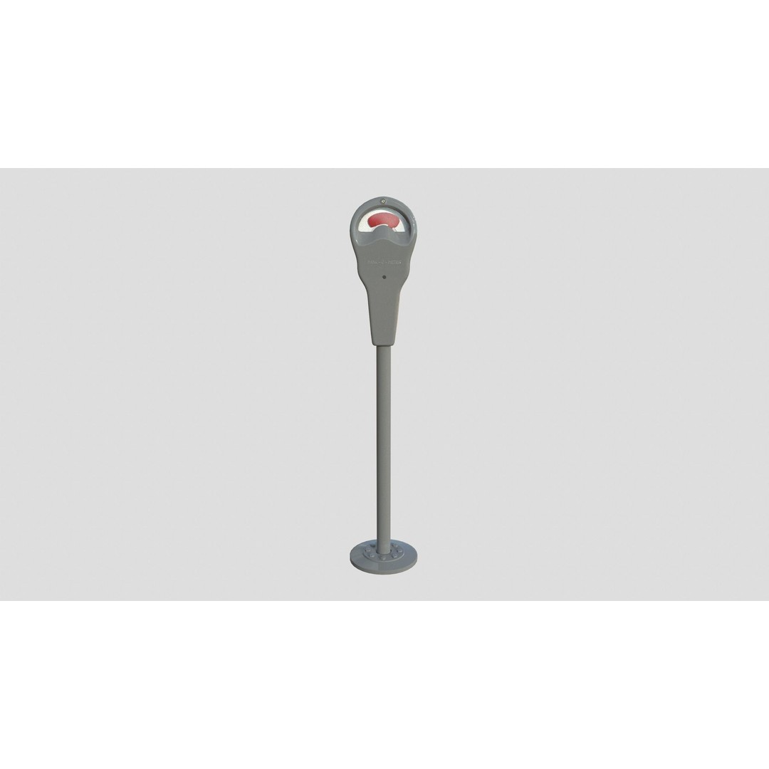 Parking Meter 3D Model – Low Poly Game Asset, FBX, PBR Textures - View 11
