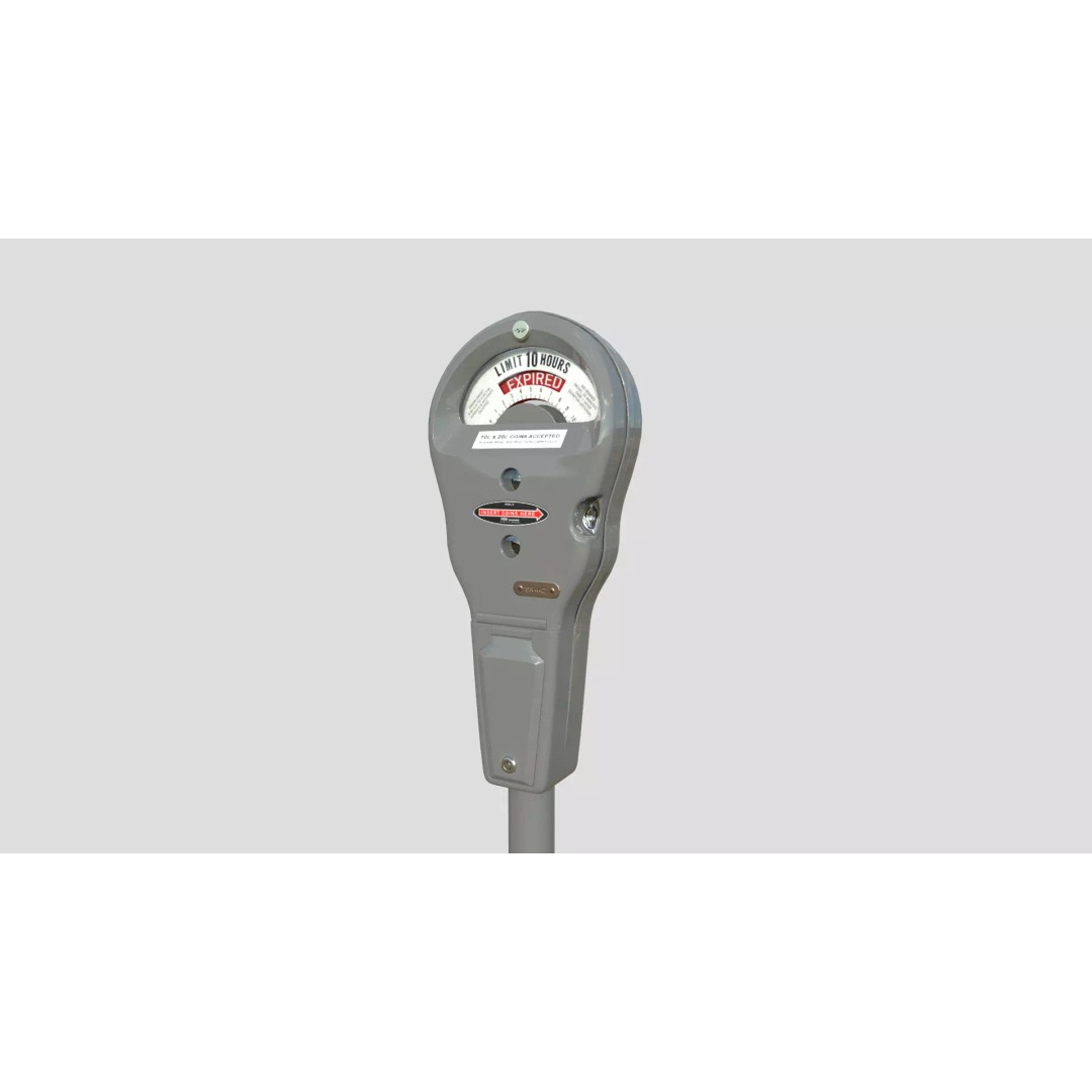 Parking Meter 3D Model – Low Poly Game Asset, FBX, PBR Textures - View 2