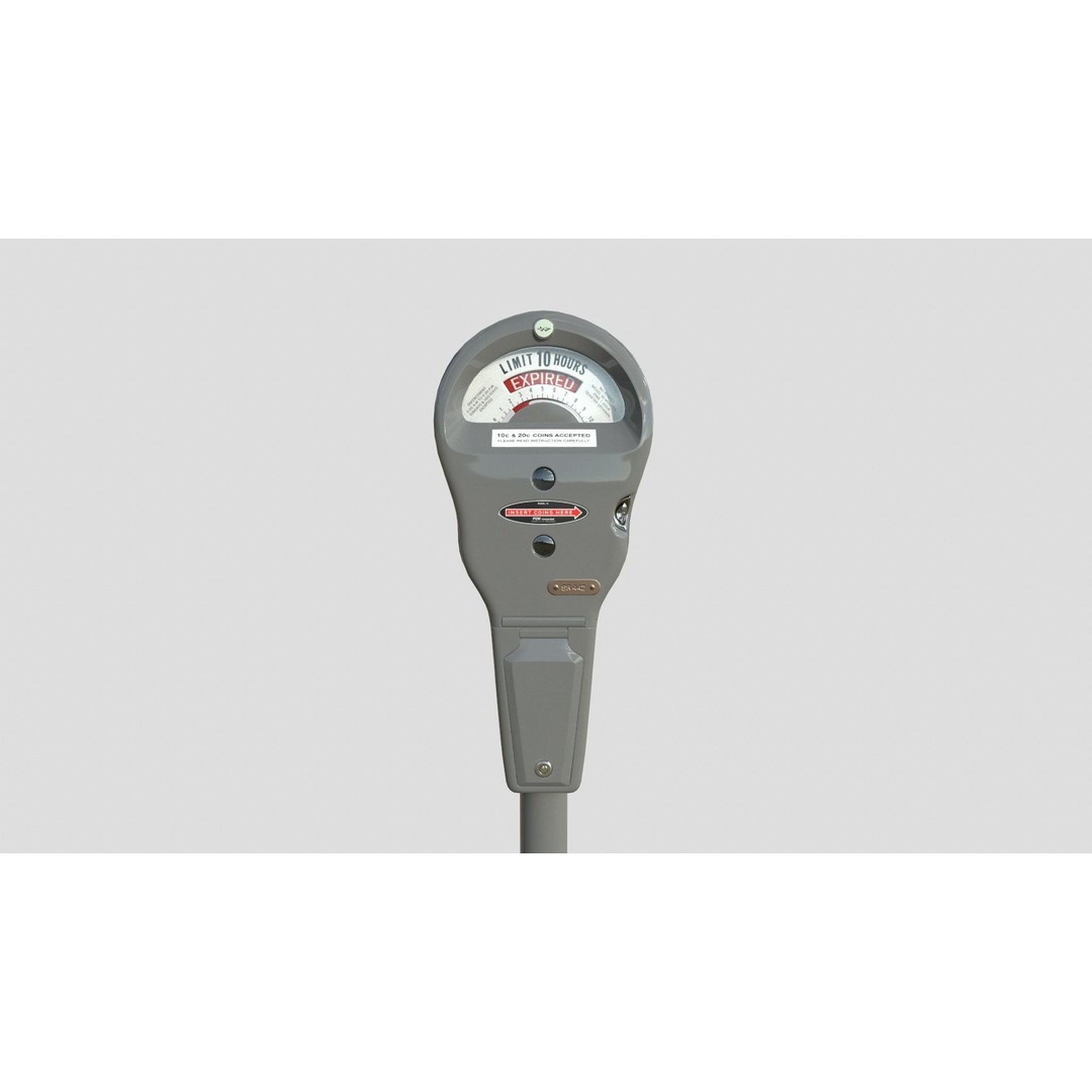 Parking Meter 3D Model – Low Poly Game Asset, FBX, PBR Textures - View 3