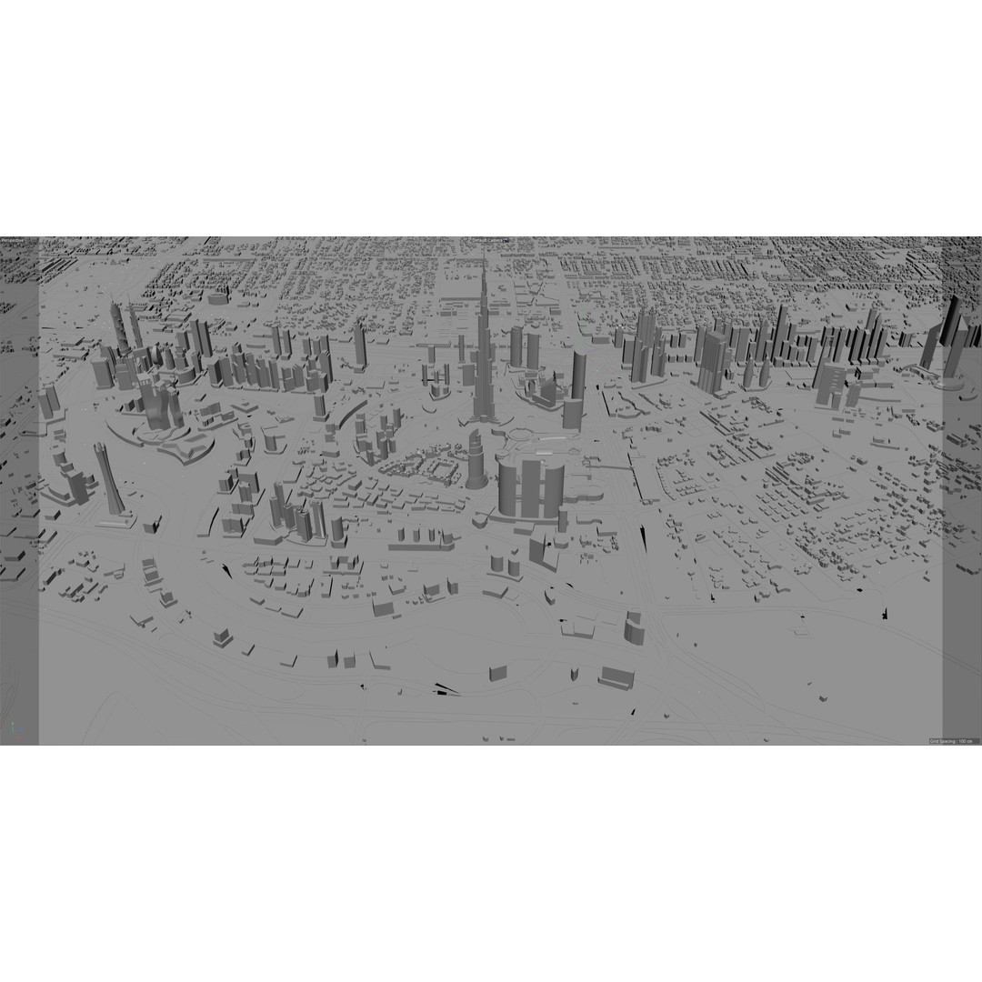 Dubai Business Bay 3D Model – Low Poly Cityscape Asset, FBX, C4D - View 16