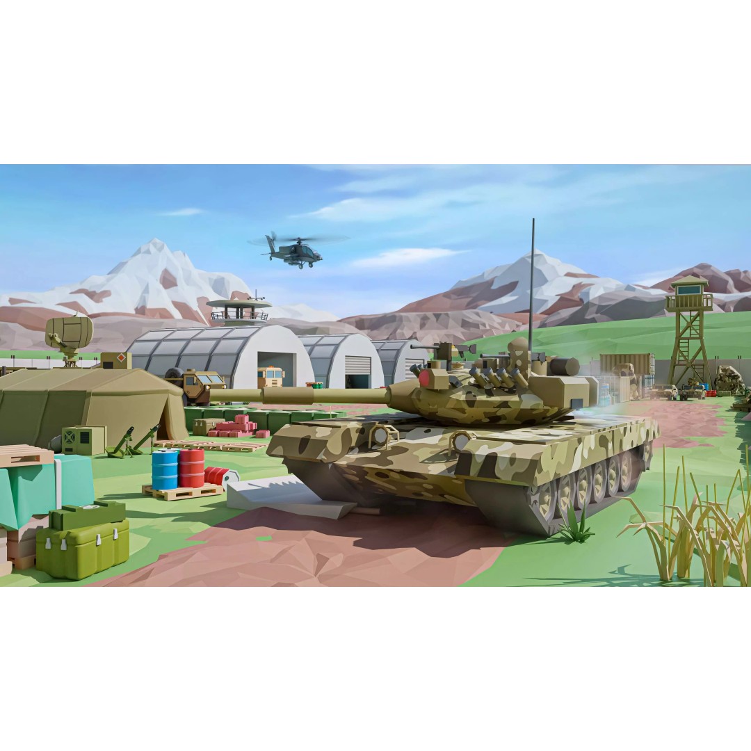 Military Forest 3D Model – Low Poly Game Asset, 428 Unique Assets - View 10