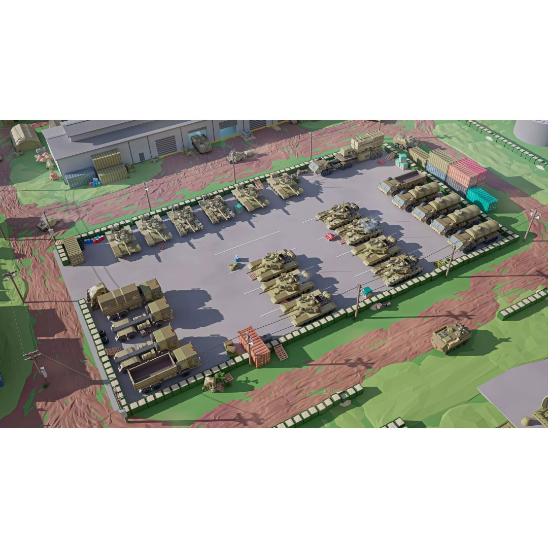 Military Forest 3D Model – Low Poly Game Asset, 428 Unique Assets - View 12