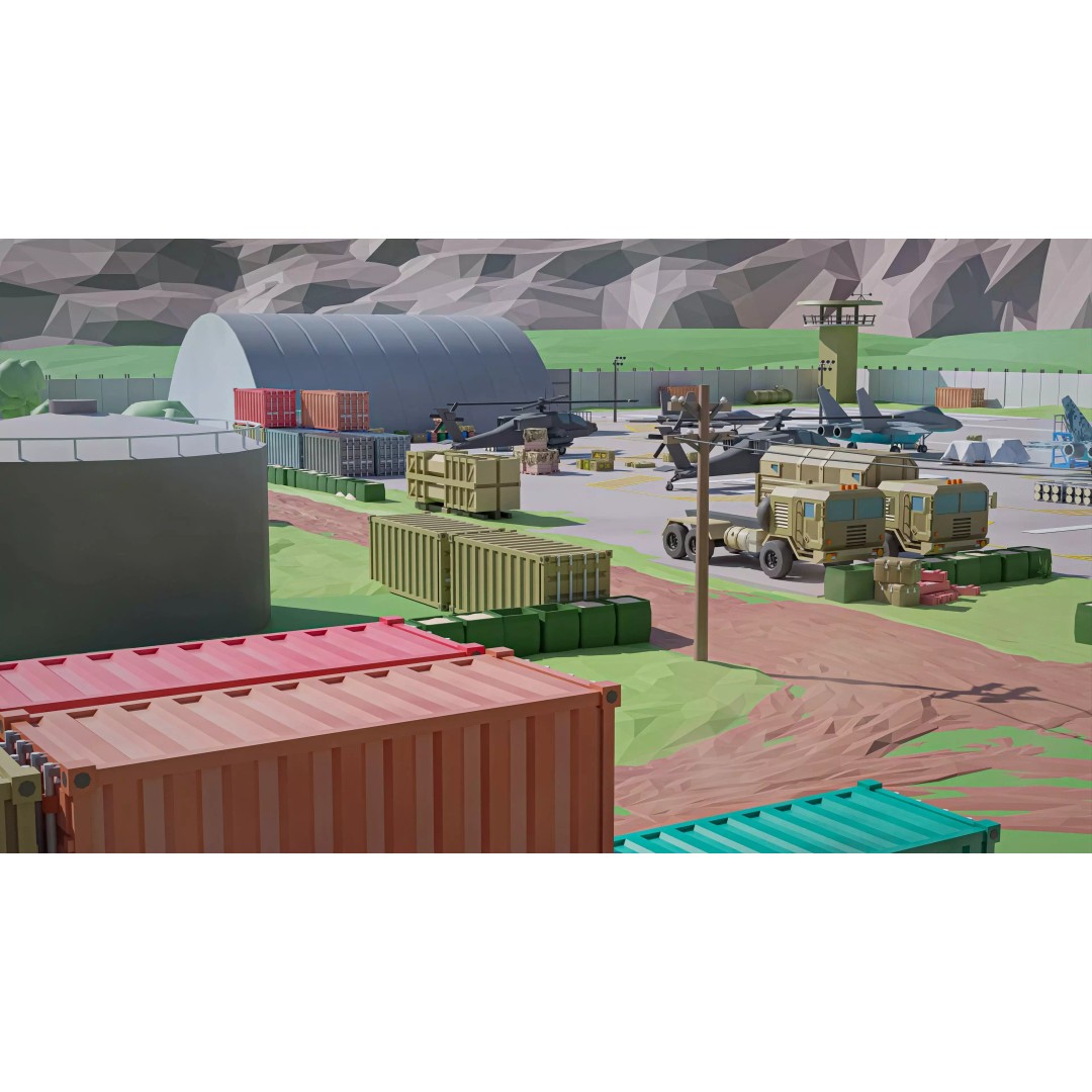 Military Forest 3D Model – Low Poly Game Asset, 428 Unique Assets - View 14