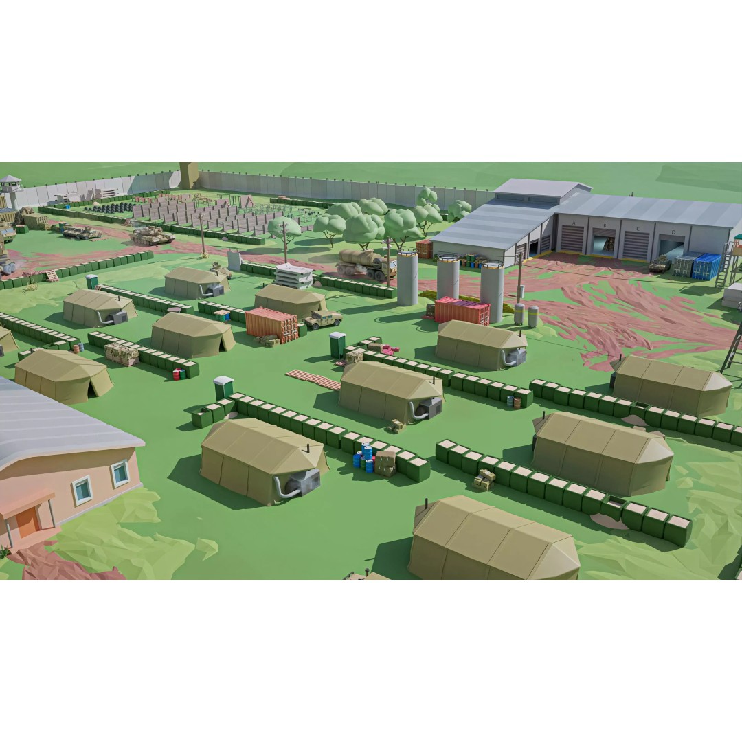 Military Forest 3D Model – Low Poly Game Asset, 428 Unique Assets - View 16