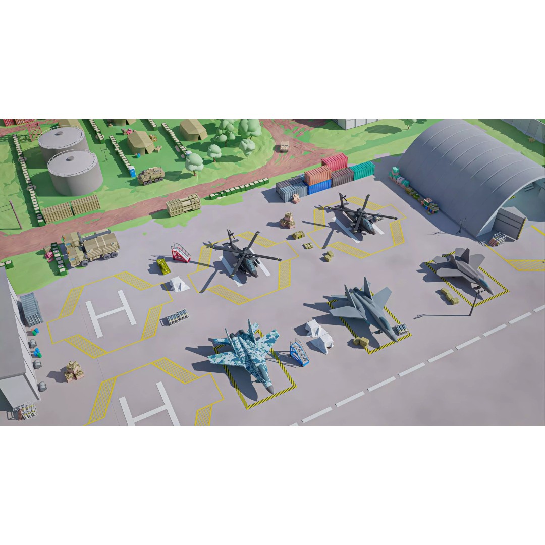 Military Forest 3D Model – Low Poly Game Asset, 428 Unique Assets - View 19