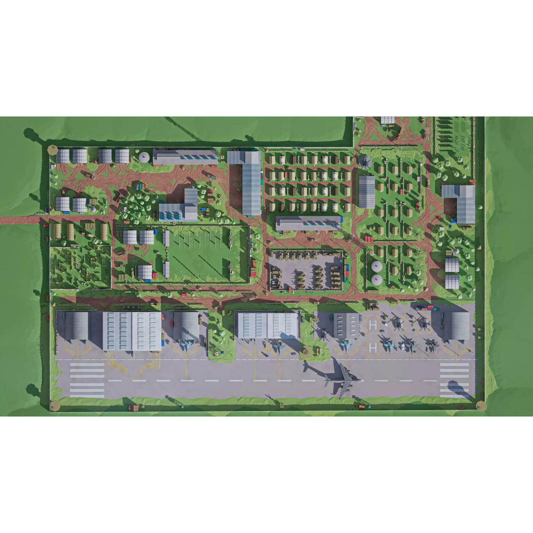 Military Forest 3D Model – Low Poly Game Asset, 428 Unique Assets - View 3