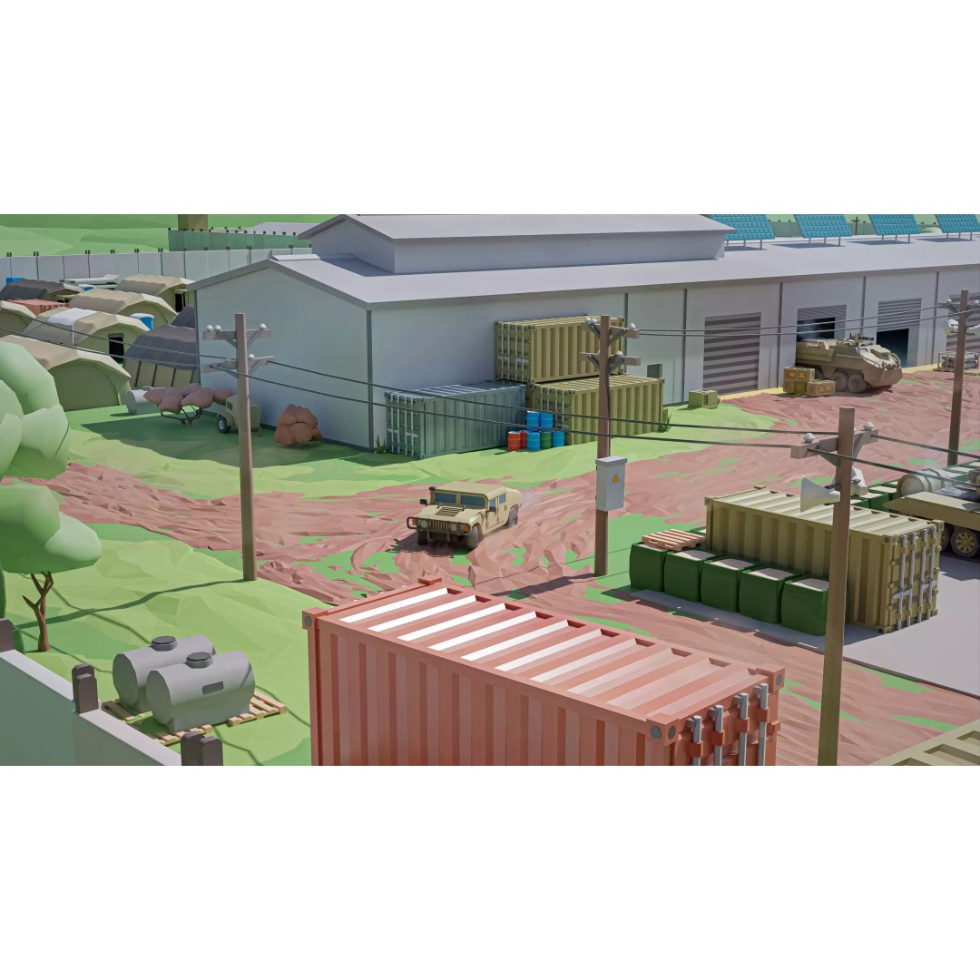 Military Forest 3D Model – Low Poly Game Asset, 428 Unique Assets - View 32