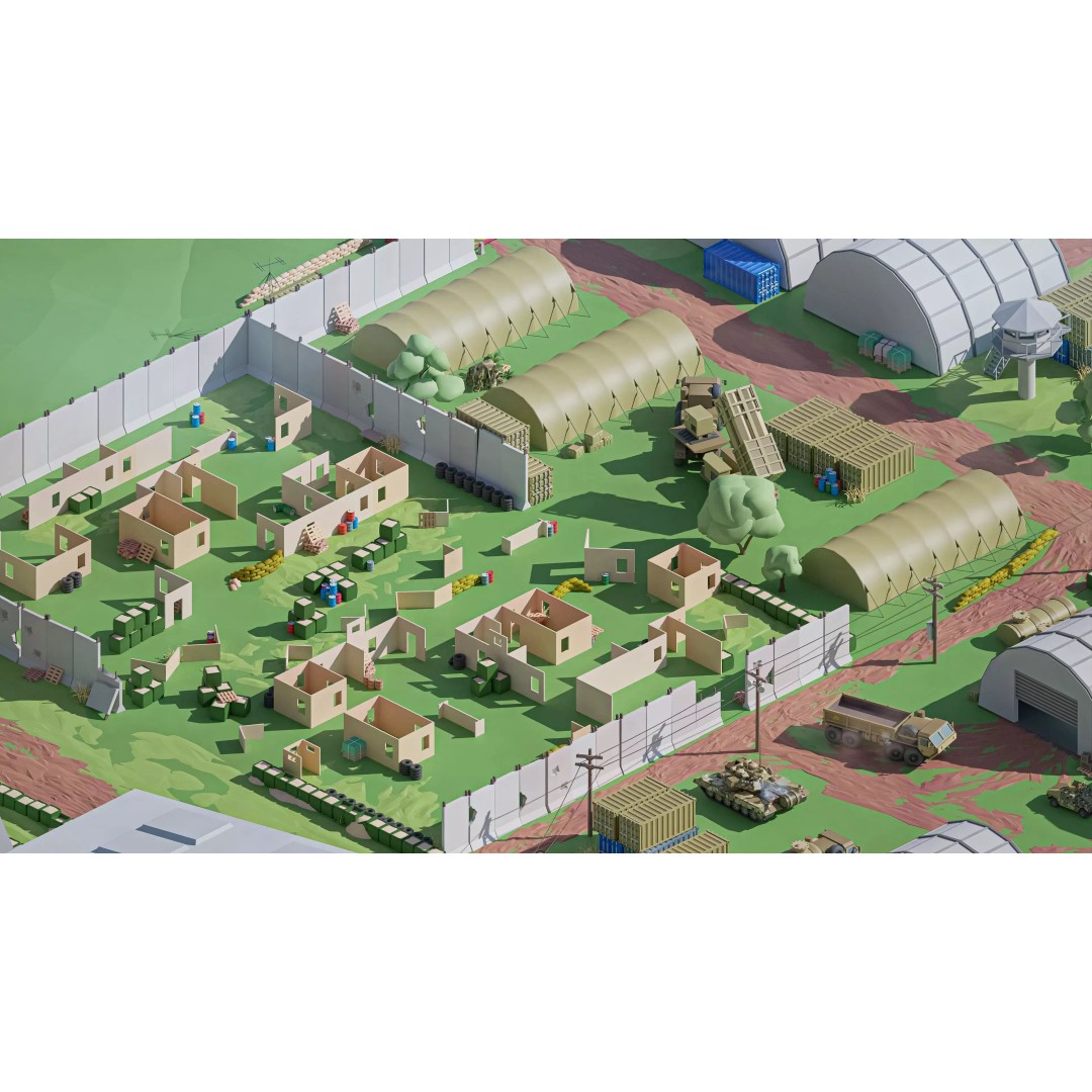 Military Forest 3D Model – Low Poly Game Asset, 428 Unique Assets - View 35