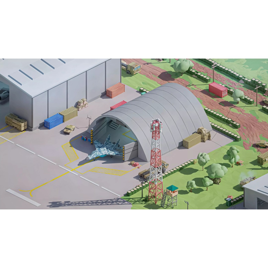 Military Forest 3D Model – Low Poly Game Asset, 428 Unique Assets - View 37