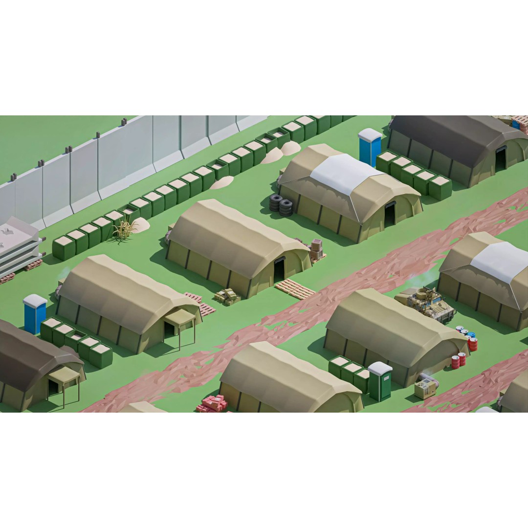 Military Forest 3D Model – Low Poly Game Asset, 428 Unique Assets - View 38