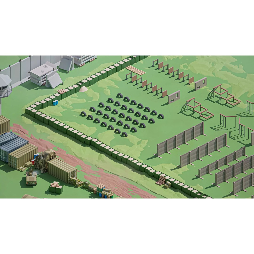 Military Forest 3D Model – Low Poly Game Asset, 428 Unique Assets - View 46