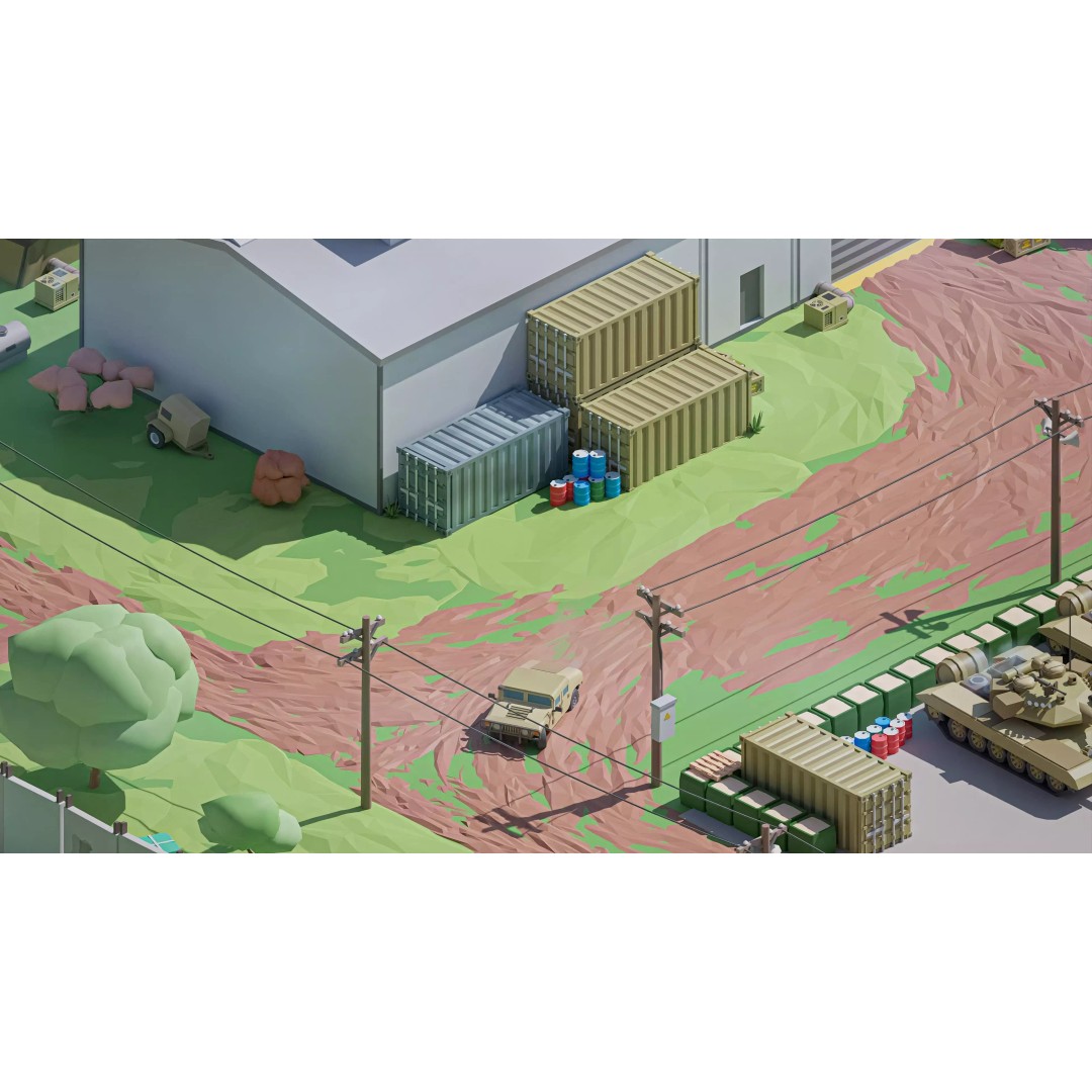 Military Forest 3D Model – Low Poly Game Asset, 428 Unique Assets - View 48