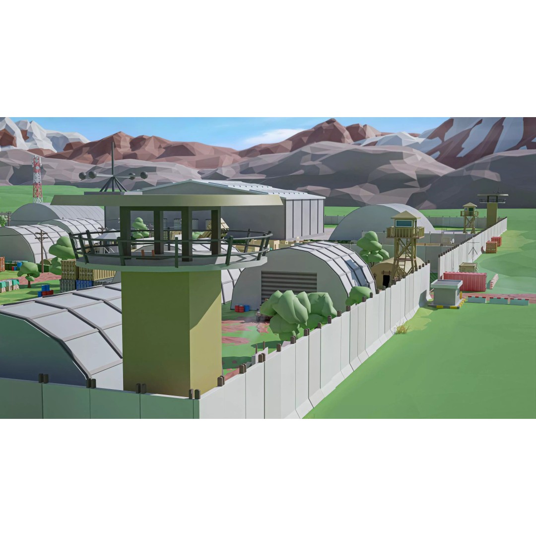 Military Forest 3D Model – Low Poly Game Asset, 428 Unique Assets - View 52