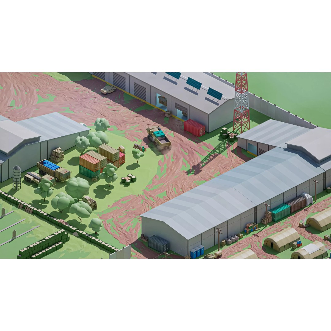 Military Forest 3D Model – Low Poly Game Asset, 428 Unique Assets - View 53