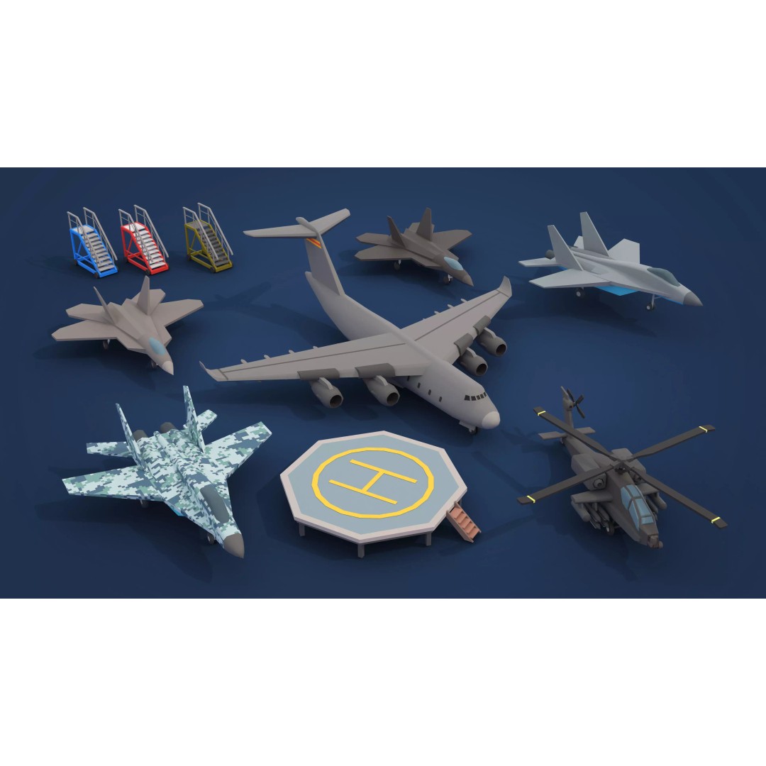 Military Forest 3D Model – Low Poly Game Asset, 428 Unique Assets - View 56