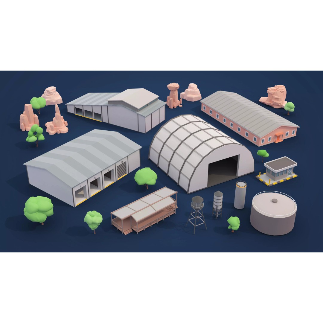 Military Forest 3D Model – Low Poly Game Asset, 428 Unique Assets - View 58