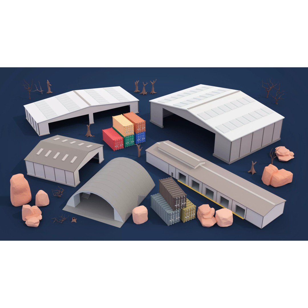 Military Forest 3D Model – Low Poly Game Asset, 428 Unique Assets - View 59
