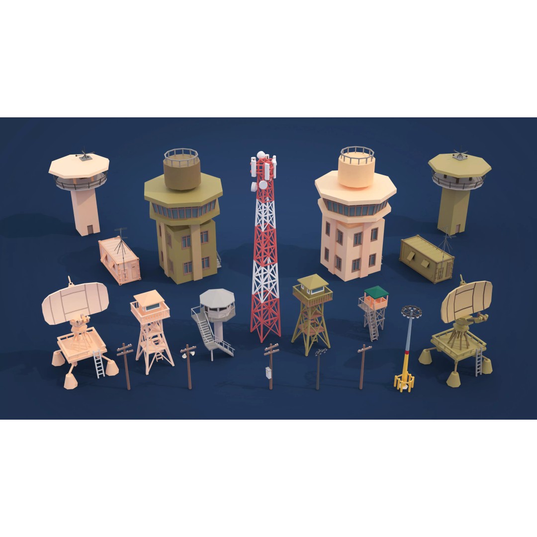 Military Forest 3D Model – Low Poly Game Asset, 428 Unique Assets - View 60
