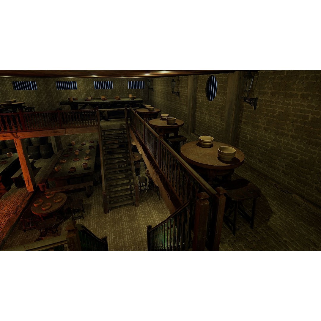 Celtic Medieval Tavern 3D Model – Cozy Fantasy Interior & Exterior, FBX - View 19