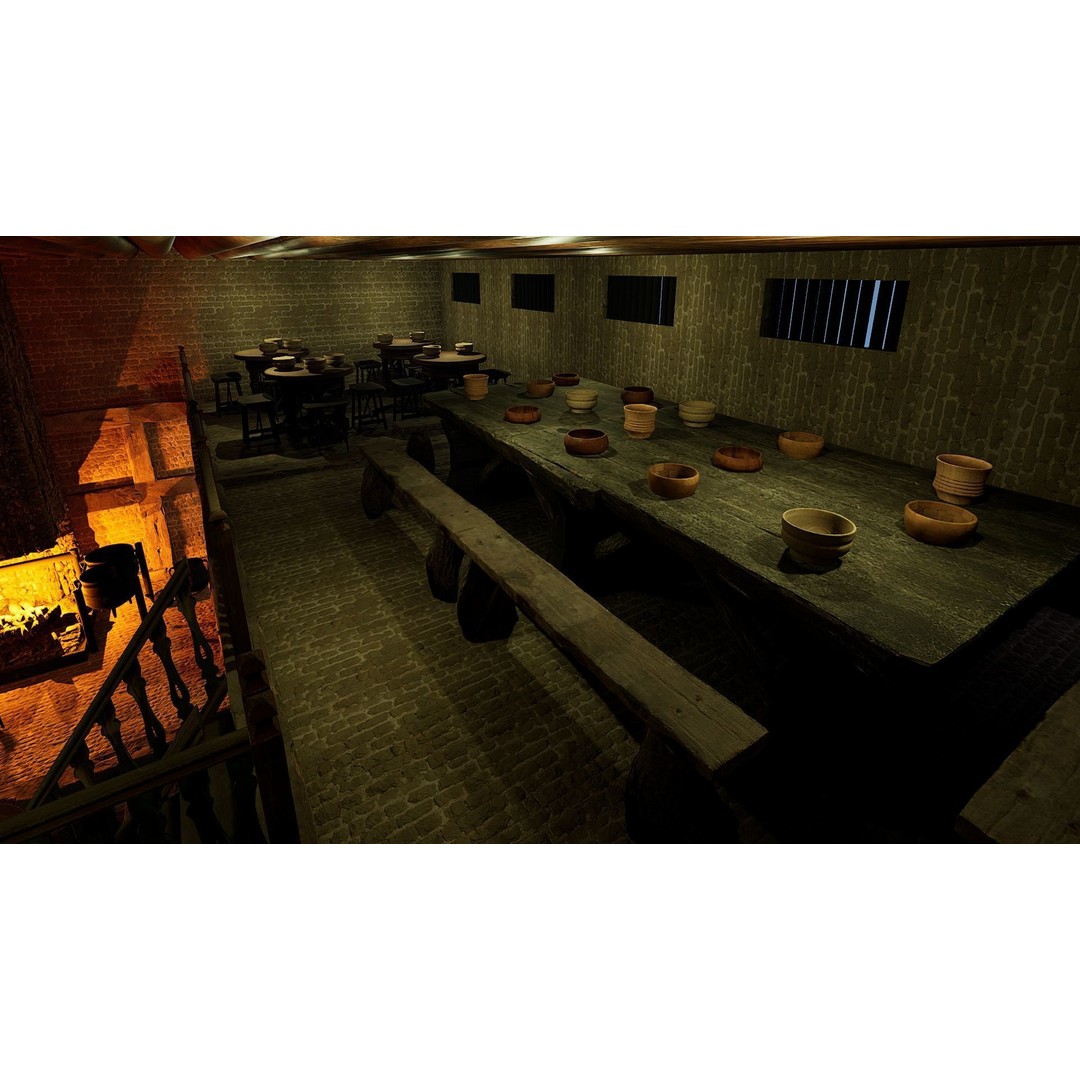 Celtic Medieval Tavern 3D Model – Cozy Fantasy Interior & Exterior, FBX - View 20