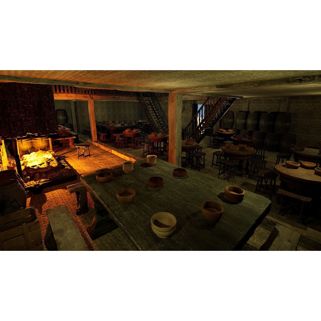 Celtic Medieval Tavern 3D Model – Cozy Fantasy Interior & Exterior, FBX - View 24