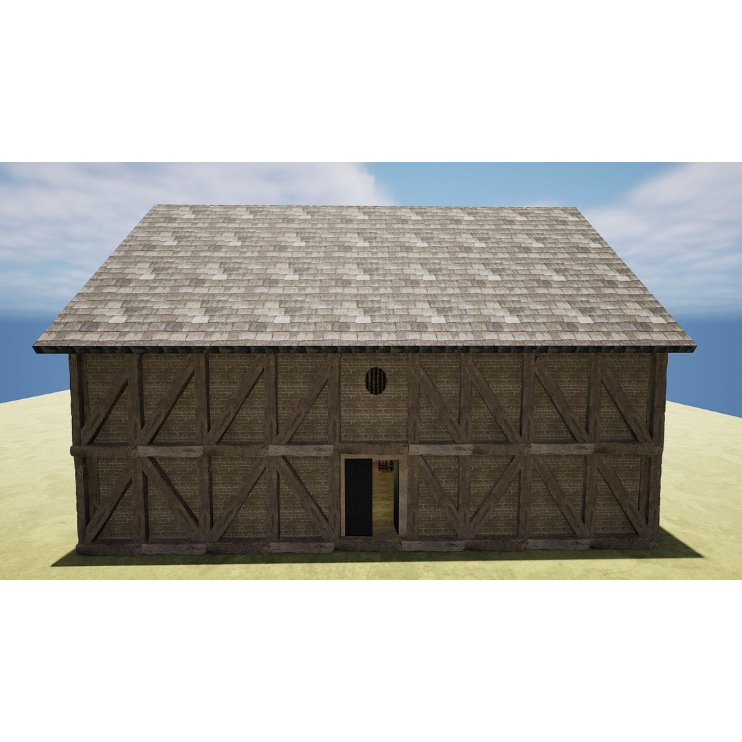 Celtic Medieval Tavern 3D Model – Cozy Fantasy Interior & Exterior, FBX - View 3