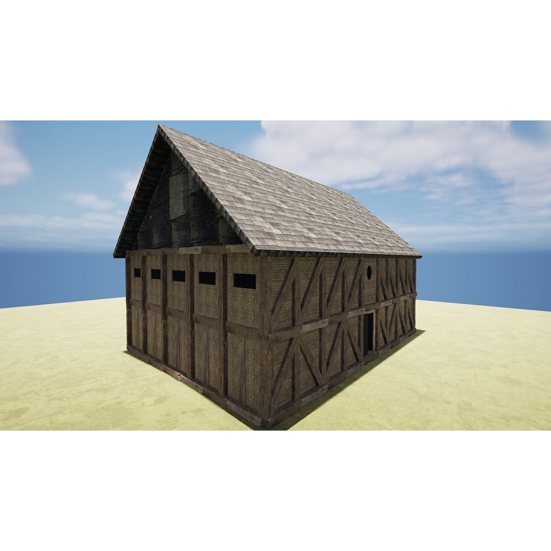 Celtic Medieval Tavern 3D Model – Cozy Fantasy Interior & Exterior, FBX - View 4
