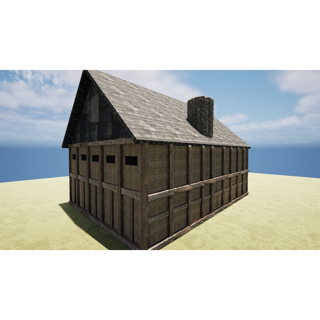 Celtic Medieval Tavern 3D Model – Cozy Fantasy Interior & Exterior, FBX - View 5