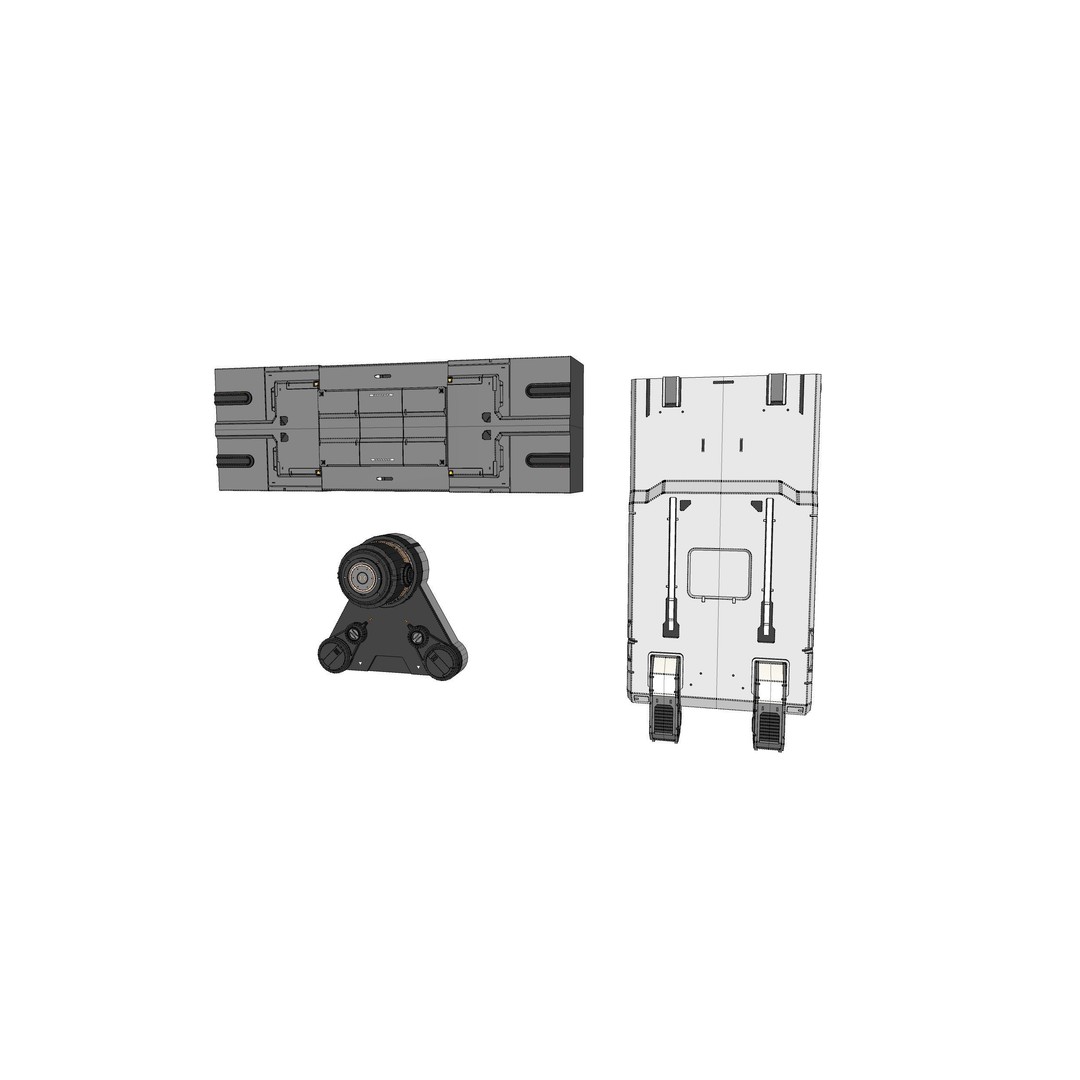 Sci-Fi Architecture Kitbash 3D Model – Futuristic Modular Components, FBX