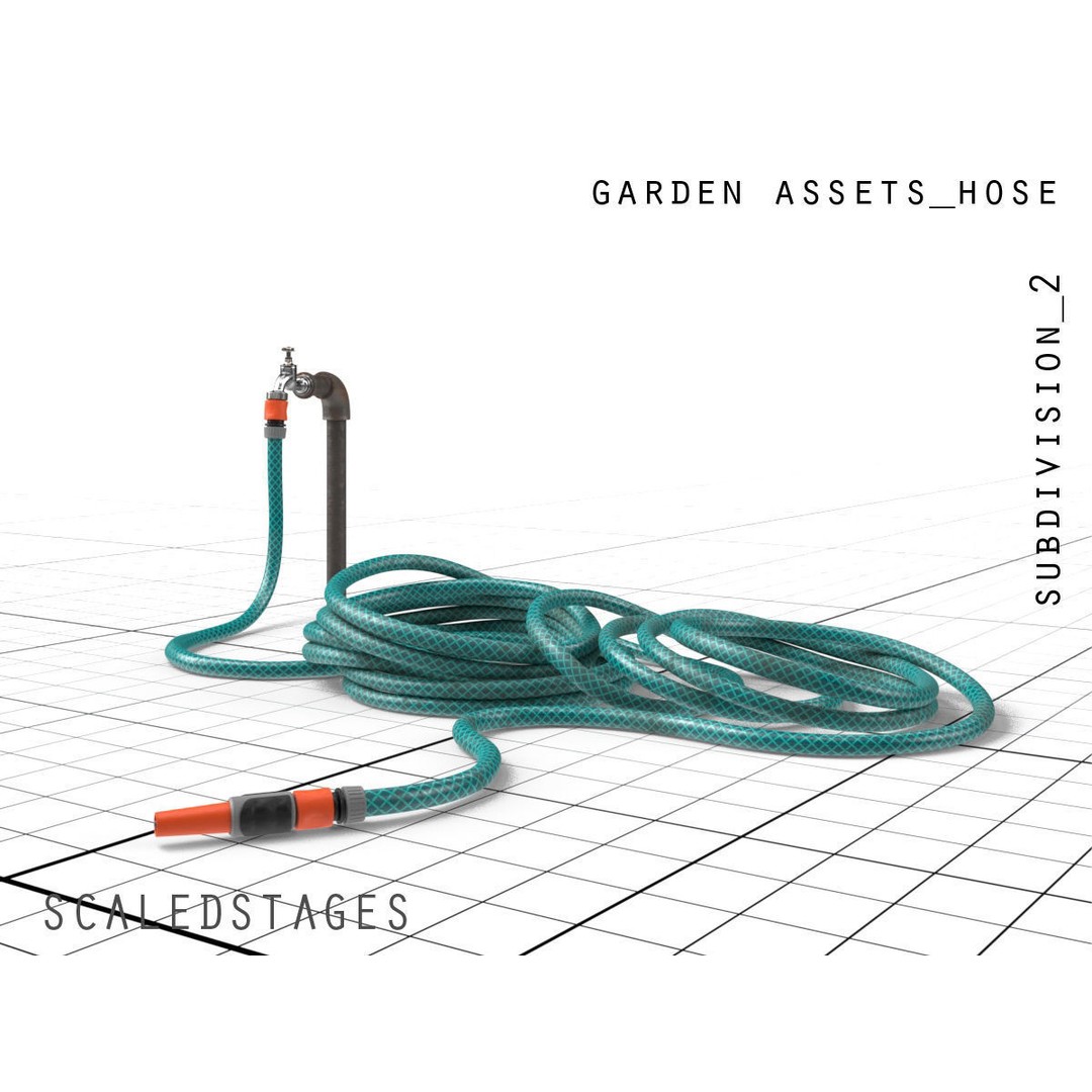Garden Tools 3D Model – Low Poly PBR Assets for Blender, FBX - View 12