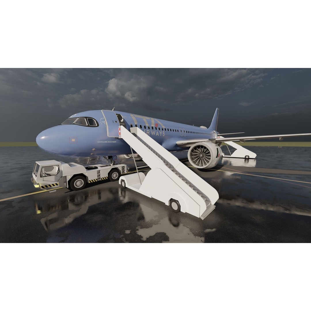 Airbus A320neo 3D Model – High Poly Aircraft, FBX, OBJ, Lumion Ready - View 10